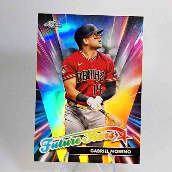 2024 Topps Chrome - Future Stars Gabriel Moreno #FS-4 REFRACTOR - Picture 3 of 4